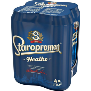 Staropramen Nealko 4×0,5l 0,5% Plech