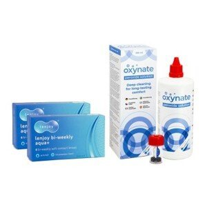 PegaVision Lenjoy Bi-weekly Aqua+ (12 čoček) + Oxynate Peroxide 380 ml s pouzdrem
