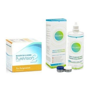 Bausch & Lomb PureVision 2 for Astigmatism (6 čoček) + Solunate Multi-Purpose 400 ml s pouzdrem