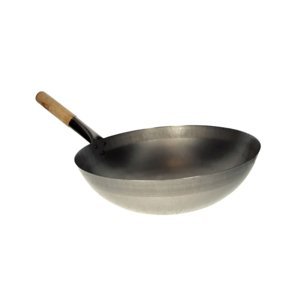 Pánev wok ocelová - kulaté dno 33cm
