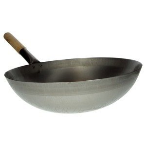 Pánev wok ocelová - kulaté dno 38cm