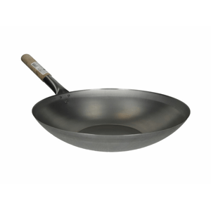 Pánev wok ocelová - ploché dno 33cm