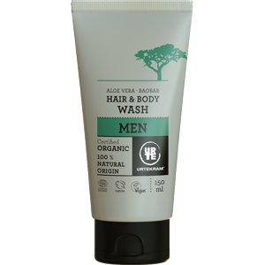 Urtekram Sprchový gel a šampon pro muže s aloe a baobabem BIO (150 ml)