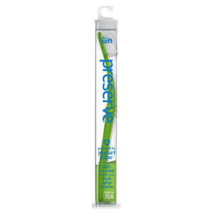 Preserve Zubní kartáček (soft) - zelený z recyklovaných kelímků od jogurtů