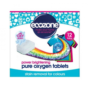 Ecozone Tablety s kyslíkem na barevné prádlo (12 ks) - AKCE 