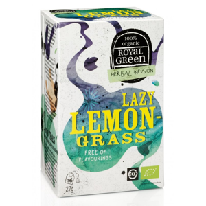 Royal Green Bylinný čaj Lazy Lemongrass BIO (27 g) s citronovou trávou, skořicí a chrpou
