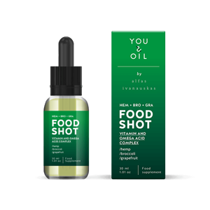 You & Oil FOOD SHOT Vitaminy a omega kyseliny - s konopím, brokolicí a grepem (30 ml) 