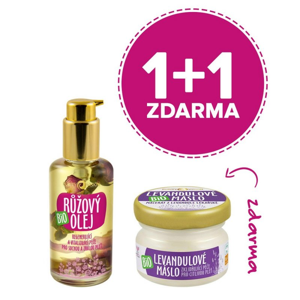 Purity Vision Růžový olej BIO (100 ml) + Levandulové máslo BIO (20 ml) 