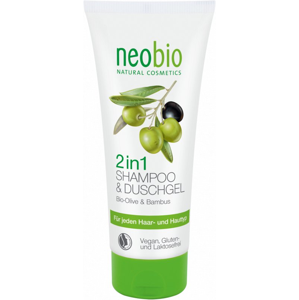 Neobio Sprchový gel a šampon 2v1 (200 ml) s bio olivami a bambusem