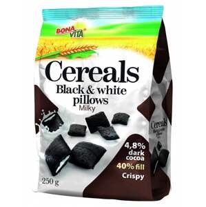 Bonavita Cereální polštářky Black white pillows s mléčnou náplní 250 g