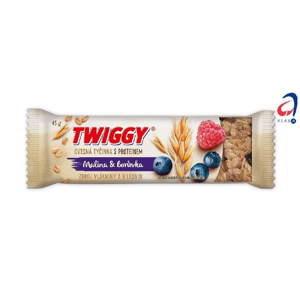Twiggy Ovesná tyčinka s proteinem malina & borůvka 45 g