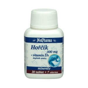 MedPharma Hořčík 300 mg + vitamin D3, 37 tablet