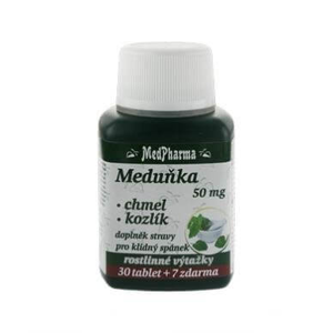 MedPharma Meduňka 50 mg+chmel+kozlík 37 tablet
