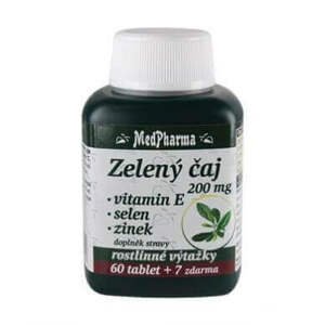 MedPharma Zelený čaj + vit E + zinek + selen 67 tablet