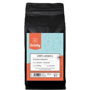 GRIZLY Zrnková káva 100% Arabica Premium Selection 1000 g