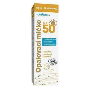 MedPharma Opalovací mléko SPF 50 200 ml + 30 ml ZDARMA