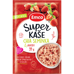 Emco Super kaše Chia semínka & jahody 55 g