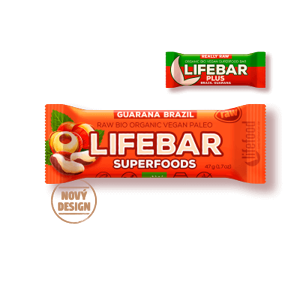 Lifefood Lifebar Superfoods Brazilská s guaranou BIO RAW 47 g