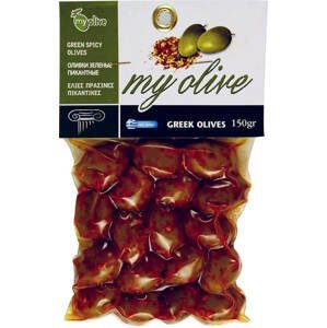 my olive Směs celých zelených a černých oliv s chilli papričkou 250 g