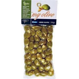 MyOlive Zelené olivy plněné mandlemi 250 g