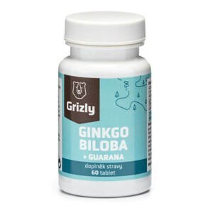 GRIZLY Ginkgo biloba s Guaranou 60 tablet