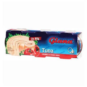 Giana Tuňák kousky v rajčatové omáčce 3 x 80 g