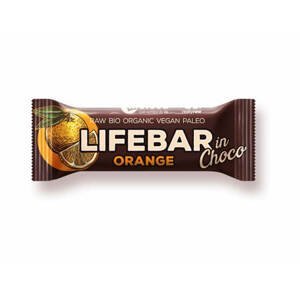 Lifefood Lifebar InChoco tyčinka pomeranč BIO 40 g