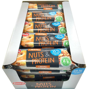 Emco Tyčinka Ořech & Protein - Karamel 20 x 40 g celá krabice DMT: 2.10.2020