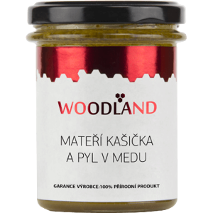 Woodland Mateří kašička a pyl v medu 250 g - expirace