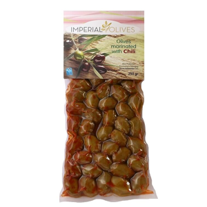 Imperial olives zelené s chilli 250 g - expirace