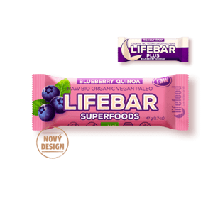 Lifefood Lifebar Superfoods Borůvková s quinoou BIO RAW 47 g