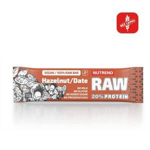 Nutrend RAW protein bar 50 g - lískový ořech + datle expirace