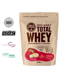 Gold Nutrition Total whey protein jahoda a banán 260 g