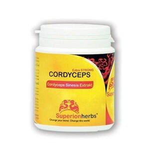 SUPERIONHERBS Cordyceps, Extrakt 40% polysacharidů, 15% manitolu 90 kapslí