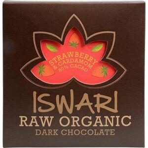 Iswari Čokoláda Strawberry - Cardamom 80 % BIO RAW 75 g