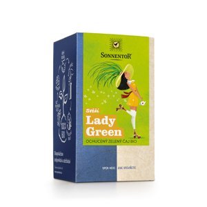 Svěží Lady Green bio, ochucený zelený čaj, 21,6 g porc. dvoukomorový