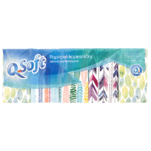 Q-Soft Papírové kapesníčky jemně parfemované 3-vrstvé 10x10ks