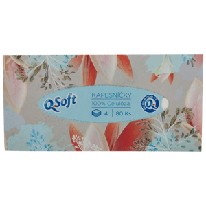 Q-Soft Papírové kapesníčky 4-vrstvé 80ks