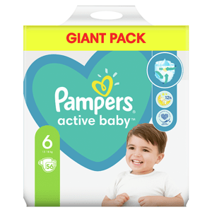 Pampers Active Baby Plenky Velikost 6 X56, 13kg-18kg