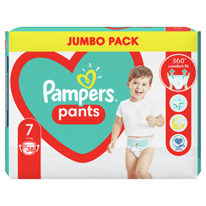 Pampers Pants Plenkové Kalhotky Velikost 7, 38 Kusů, 17kg+