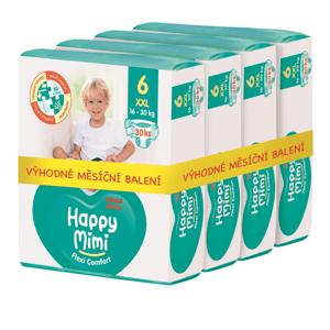 Happy Mimi Flexi Comfort dětské plenky 6 XXL 120 ks - měsíční balení