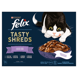 FELIX® Tasty Shreds výběr mix ve šťávě 12 x 80g