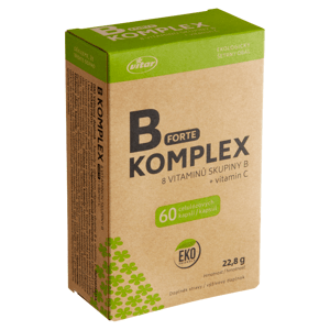 Vitar B komplex forte 8 vitaminů skupiny B + vitamin C 60 kapslí 22,8g