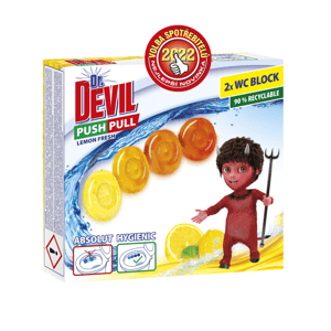 Dr. DEVIL WC Push pull gel Lemon fresh 2x20 g