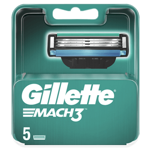 Gillette Mach3 Náhradní Holicí Hlavice Pro Muže, 5 Náhradních Holicích Hlavic