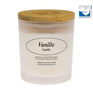 Kerzenfarm Přírodní svíčka Vanilla, mléčné sklo 1 ks, 8 cm