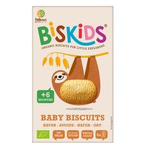 Belkorn BISkids BIO dětské celozrnné ovesné sušenky bez přidaného cukru 6M+ 120g