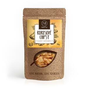 NATU Kokosové chipsy BIO - slaný karamel 70 g