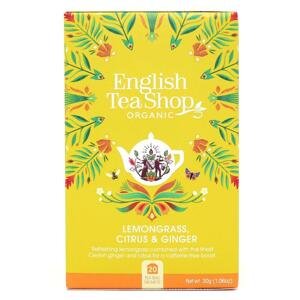 English Tea Shop Čaj citronová tráva, zázvor a citrusy, bio 30 g, 20 ks