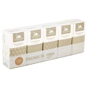 Harmony Premium Extra Soft papírové kapesníky 4 vrstvy 10 x 9 ks